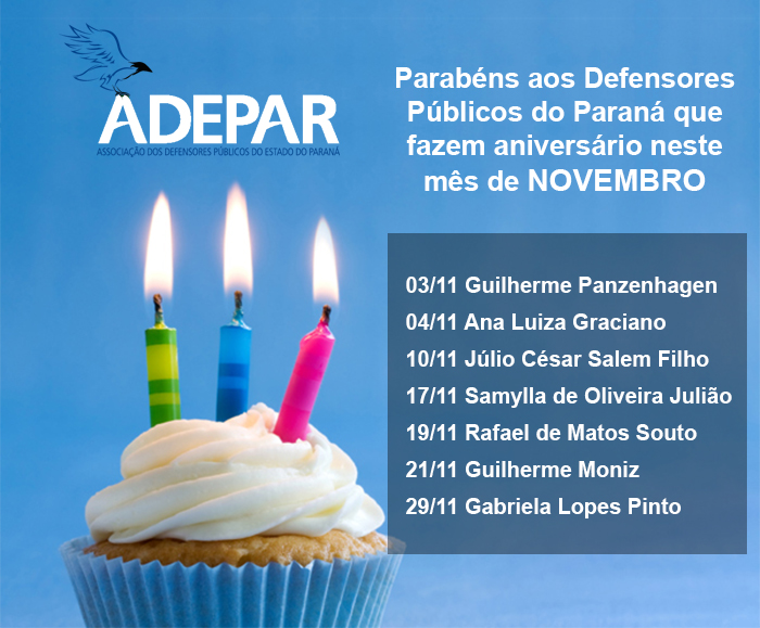 ANIVERSARIANTES DE NOVEMBRO